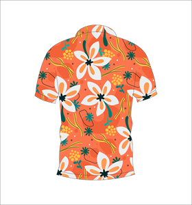 เสื้อโปโลพิมพ์ลายดอกไม้เขตร้อนแบบกำหนดเอง แขนสั้น สวมใส่สบาย เหมาะสำหรับกอล์ฟ เทนนิส ชุดทีมฤดูร้อน - Product Image 4