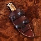 Cuchillo de Caza Personalizable DIY OEM de Acero de Damasco con Mango de Cuerno de Carnero - Cuchillo Premium para Supervivencia y Camping al Aire Libre, 7 Pulgadas de Longitud Total - Product Image 3