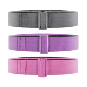 Bandes de Résistance Fines Antidérapantes en Tissu Polyester Coton Haute Élasticité, Cercle Ajustable pour Exercices de Fitness, Squats, Corps et Jambes, OEM - Product Image 4