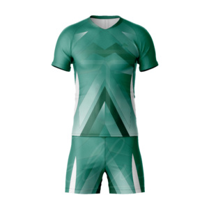 Custom Men's Soccer Jersey Set Short Sleeve V-Neck Sublimated Geometric Print Moisture Wicking Quick Dry Breathable Summer 100% - Product Image 2