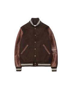 Blouson universitaire d'hiver pour homme, personnalisé en usine, avec broderie, style Letterman et Bomber - Product Image 1