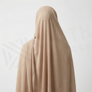 Women Solid Color Chiffon Hijab Breathable Daily Wear Ethnic Scarf Shawl Islam Style - Product Image 2
