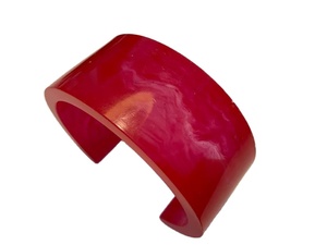 Bracelets de manchette en résine de manchette ouverte de haute qualité Bracelets de perles en gros de couleur personnalisée pour les femmes utilisation de fête et de mariage - Product Image 4