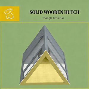 Nido per Conigli Grigio, Gabbia per Piccoli Animali, Casetta in Legno per Porcellini d'India - Product Image 4