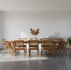 Silla de Comedor Vintage Kuka Premium de Madera de Teca Sólida con Mimbre Resistente al Agua para Interiores Modernos de Mediados de Siglo - Product Image 2