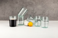 Juego de Vasos de Vidrio Transparente, Modernos, Reutilizables, Vasos Highball para Agua/Jugo/Bebidas, para el Hogar, Cocina y Comedor