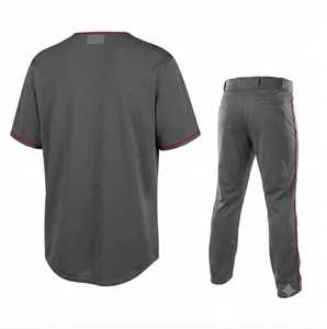 Uniforme de Béisbol Personalizado para Hombre, Pantalón Gris Carbón, Cintura Elástica, Secado Rápido, Malla Transpirable, Tela 100% Poliéster, Serigrafía - Product Image 2