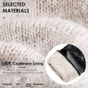 Gants d'hiver unisexes en peau de mouton, élégants, épais, compatibles écran tactile, antidérapants, coupe-vent, à doigts complets, pour le sport et le cyclisme en extérieur (vente en gros) - Product Image 5