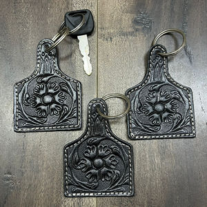 Llaveros de Cuero Vacuno Repujado Hechos a Mano, Novedad 2025, Venta al Por Mayor, Llaveros Personalizados de Moda para Regalos y Promoción - Product Image 4