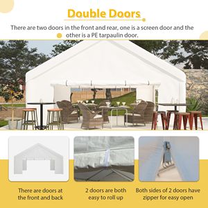 20x20FT Heavy Duty Wedding & Party <b>Tent</b> with Removable Sidewalls and 2 Storage Bags Outdoor <b>Canopy</b> Gazebo - Product Image 6