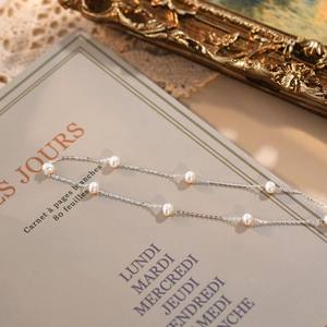 Collar de Perlas de Agua Dulce con Cadena en O, Versátil y a la Moda, con Tema Literario Retro de Cielo Estrellado, para Banquetes o el Trabajo - Product Image 3