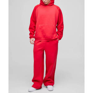 Custom Men's Heavyweight Hoodie Tracksuit <b>Set</b> 100% Cotton Fleece Hoodie & <b>Sweatpants</b> <b>Set</b> Men's Oversized Pullover Hoodie Jogger - Product Image 2