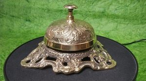 Brass Table <b>Bell</b> Hotel Reception <b>Bell</b> Office <b>School</b> Service <b>Bell</b> Vintage Antique Brass Desktop Calling <b>Bell</b> Desk Service <b>Bell</b> (4 - Product Image 5