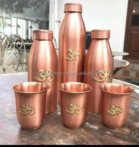 Juego de Botellas de Agua de Cobre Puro al por Mayor, Utensilios Ayurvédicos de Cobre, Juego de Bebidas Metálicas y Regalo - Product Image 2