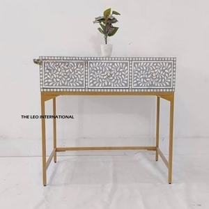 เฟอร์นิเจอร์ห้องนั่งเล่นดีไซน์ใหม่ โต๊ะคอนโซลหรูหรา โต๊ะกระจกสีดำทันสมัย โต๊ะคอนโซลสำหรับโรงแรม - Product Image 5