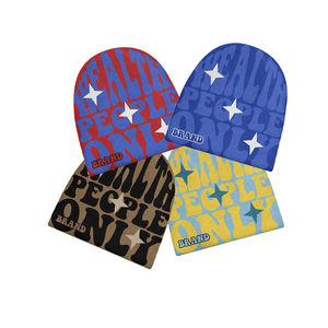 Bonnet en tricot souple sans revers 2026 |   Coton acrylique jacquard style ski |   Bonnet d'hiver personnalisé avec logo OEM - Product Image 2