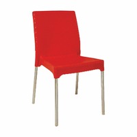 Chaise en plastique avec pieds en plastique, robuste, moderne, minimaliste, pour salle à manger ou bureau, structure solide, intérieur/extérieur, modulaire, extensible