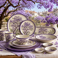 Collection d'assiettes, bols et tasses pour pique-nique en plein air, légers, réutilisables, écologiques, sans BPA, ensemble de vaisselle en mélamine moderne et luxueux pour