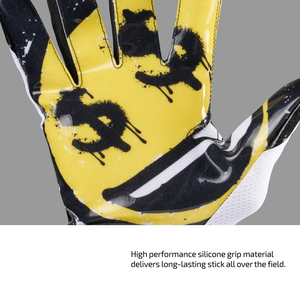 Custom Neoprene American Football <b>Gloves</b> with Sticky Grip Breathable Design Adjustable Velcro Closure Sleeveless for Players - Product Image 5