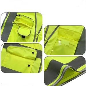 Veste de sécurité routière haute visibilité en gros, gilet de travail réfléchissant avec poche, le meilleur - Product Image 3