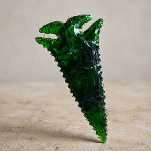 Cuchillo con Punta de Flecha de Cristal Verde Hecho a Mano, para Feng Shui, Decoración del Hogar, de Gujarat, Venta al Por Mayor - Product Image 3
