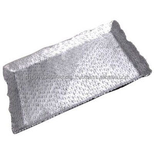 Plateau de service en aluminium décoratif pour la maison, plateau de haute qualité satisfait boisson pâtisserie mariage anniversaire plat servi présentoir - Product Image 5