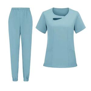 Conjuntos de Uniformes Quirúrgicos de Moda para Mujer: Pantalones Jogger de Poliéster, Rayón y Spandex, Uniformes Personalizados para Enfermeras y Personal de Cuidado - Product Image 5