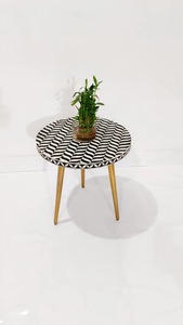 Table à manger rectangulaire de luxe en bois d'acacia et résine, fabriquée à la main, pour la maison, le bureau, l'hôtel, le salon, imperméable, moderne, pour la retraite - Product Image 3