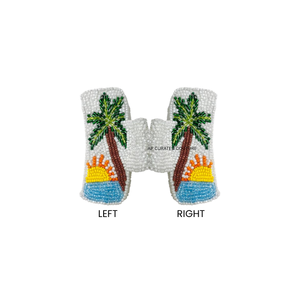 Set de Pinzas para el Cabello con Cuentas Hechas a Mano, Diseño Tropical, Bordado Personalizado, Accesorio de Moda para Mujer - Product Image 1