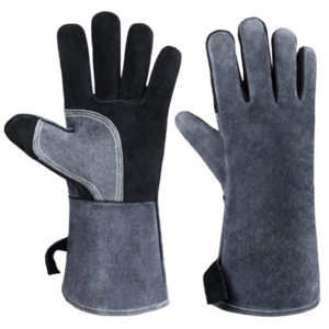 ถุงมือเชื่อมหนังวัวแท้แบบหนา ทนทาน ป้องกันไฟฟ้าสถิตย์ ได้รับมาตรฐาน CE สำหรับงานอุตสาหกรรม - Product Image 1