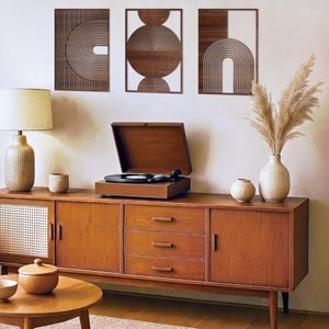 Sculpture géométrique abstraite minimaliste en bois, fabriquée à la main, ensemble de sculptures pour table, décoration d'intérieur, vente en gros par Aqdus Saleem - Product Image 5