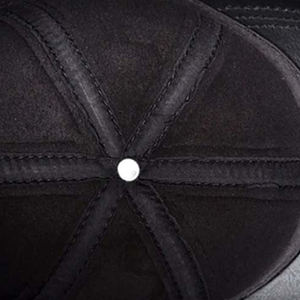 Premium Blank Suede Leather <b>Baseball</b> Hats Custom Embroidered logo 5 Panel <b>Plain</b> Suede Snapback <b>Caps</b> Mesh Suede Trucker Hats - Product Image 5