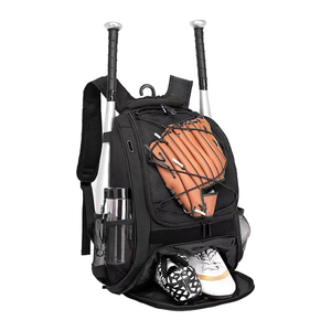 Breathable Baseball <b>Backpack</b> Unisex Anti-Theft Zipper Closure Nylon Lining Sport Mesh Side Pockets Customizable Polyester - Product Image 4