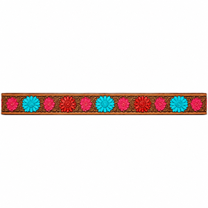 Ceinture en cuir gaufré et façonné à la main avec motif floral pour la mode et les accessoires western - Product Image 2