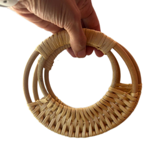 Poignées de sac rondes en rotin naturel Handwicker, accessoires décoratifs pour sacs à main faits main, pour sacs de plage du Vietnam - Product Image 3
