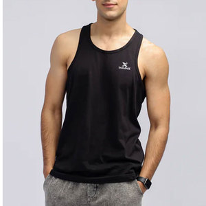 เสื้อกล้ามคอกลมทรงสปอร์ตสำหรับผู้ชาย ผลิตจากผ้าฝ้าย 100% คุณภาพสูง แห้งเร็ว ระบายอากาศได้ดี เหมาะสำหรับออกกำลังกายที่ยิม - Product Image 1