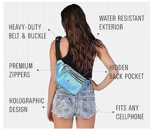 Sac banane mini Lulu couleur unie, très populaire, à faible MOQ, avec sangle réglable, idéal pour le shopping, l'entraînement et les voyages - Product Image 2