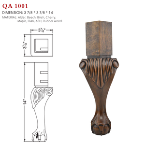 Luxury Carved Solid Wood Furniture Leg European Style <b>Sofa</b> Cabinet Table Feet Replacement High End Design - Product Image 5