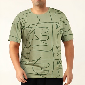 T-shirt pour homme à imprimé graphique, streetwear décontracté, manches courtes, coton, motif abstrait, tendance estivale, haut pour homme - Product Image 5