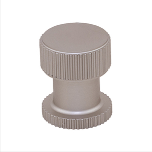 Perilla cilíndrica moleteada de aluminio con diseño flexible, herrajes para gabinetes en latón, oro, oro rosa, acero inoxidable, marrón y negro - Product Image 6
