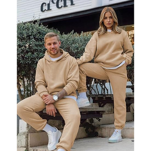 Men Cotton Tracksuit Outfit Full Sleeve Hoodie and Jogger Pants Casual Gym Sportswear Training Daily Wear - Product Image 6