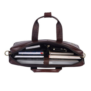 Porte-documents pour ordinateur portable en cuir véritable sur mesure, grande capacité, écologique, durable, multi-poches, caractéristiques premium pour adultes - Product Image 3