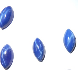 Zafiro Azul Estrella Marquise de 6x12 mm, 3 Quilates, Creado en Laboratorio, Cabujón Pulido con Efecto de Estrella de 6 Puntas, 4 mm de Altura, para Joyería - Product Image 5