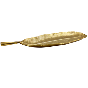 Platos y tazones de aluminio únicos con forma de hoja para servir, ideales para el hogar y hoteles, para decoración de mesa. - Product Image 2