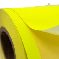 Papel Autoadhesivo Fluorescente Personalizado en Rollo Jumbo, Material de Papel para Etiquetas de Colores Brillantes, Rollo Jumbo de Etiquetas de Neón