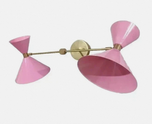 Modern Pink Double Side <b>Wall</b> Lamp Gold Plated Brass Home Decoration <b>Light</b> - Product Image 1