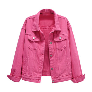 Chaqueta Vaquera de Invierno para Mujer, Ecológica, con Botones de Cuerno, Forro de Algodón Transpirable, Chaqueta Casual de Mezclilla, Personalizable OEM ODM, Venta al Por Mayor - Product Image 1