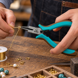 Pince à bec rond professionnelle en acier inoxydable pour la fabrication de bijoux, le façonnage de fils et la création de boucles - Product Image 5