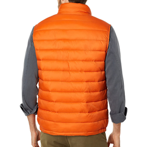 GENERSA SPORTS Gilet matelassé bordeaux pour homme, col montant, fermeture éclair, coupe-vent, séchage rapide, respirant, décontracté, vêtement d'extérieur d'hiver - Product Image 6