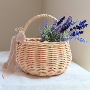 Panier à fruits secs en bois, accessoires de présentation de table, design tendance, paniers de rangement en rotin - Product Image 1